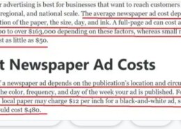 Is a full paper newspaper ad too expensive?