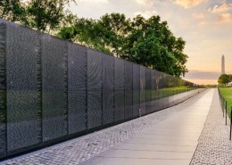 What year was the Vietnam Veterans Memorial dedicated in Washington, D.C.?